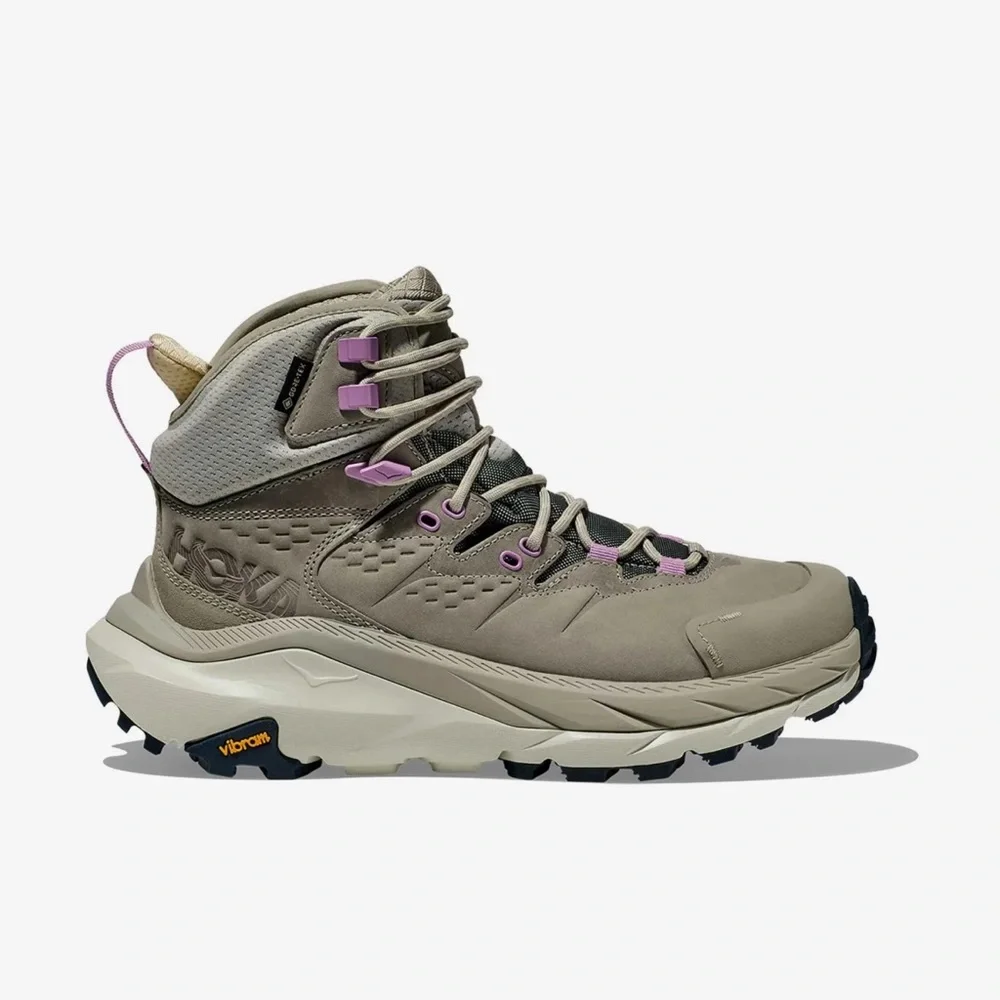 Hoka Women's Kaha 2 Gore-Tex Boots - Beige and Lavender - Picture 1 of 8